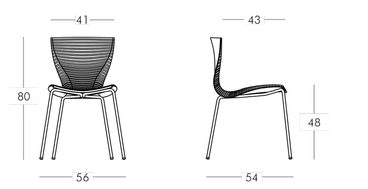 Silla Gloria Slide medidas y dimensiones