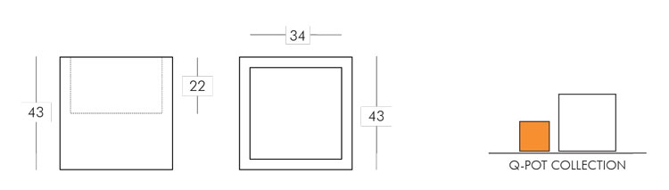 Jarrón Q-Pot Slide version 43 medidas y dimensiones