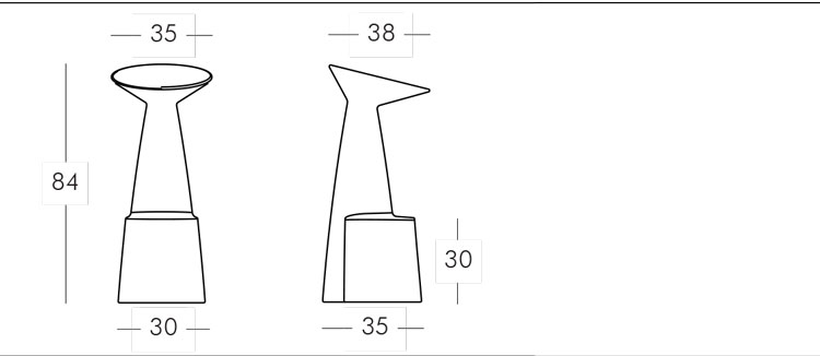 Taburete Voilà Slide medidas y dimensiones