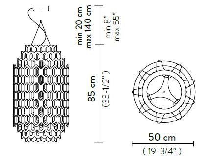 LampadaSospensione-Chantal-Slamp-DimensioniM