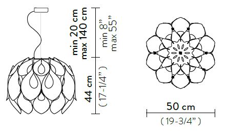 LampadaSospensione-Flora-Slamp-DimensioniMediun