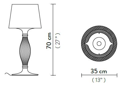 Lámpara-Liza-Slamp-de-mesa-medidas