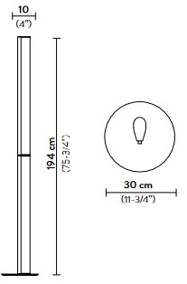 Lampara Modula Slamp de pie medidas