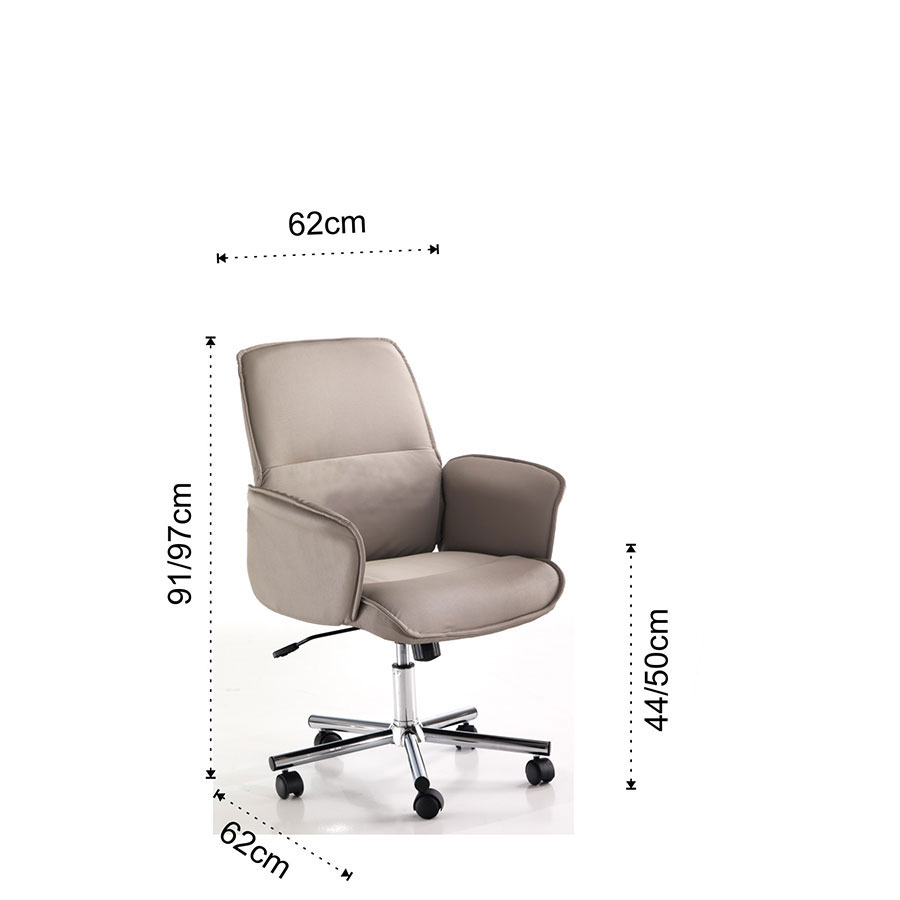 Sillón de oficina Cony Tomasucci medidas y dimensiones