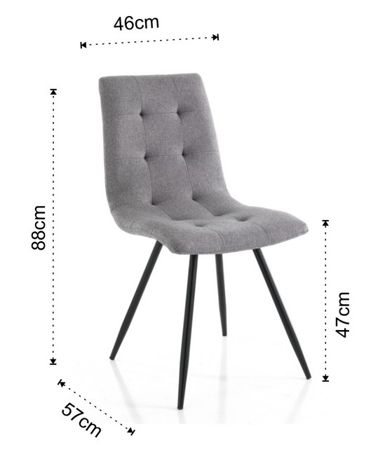 Dimensiones de la Silla Tania Tomasucci