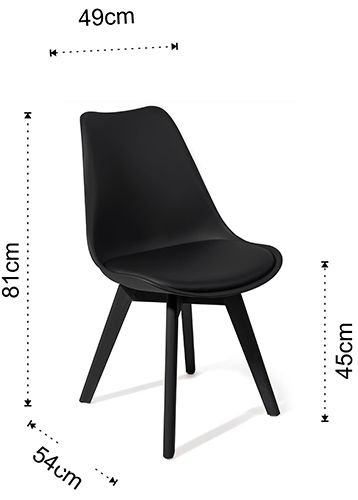 Dimensiones de la silla Kiki Tomasucci