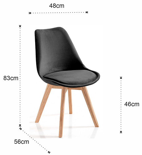 Dimensiones de la Silla Kiki Soft Tomasucci