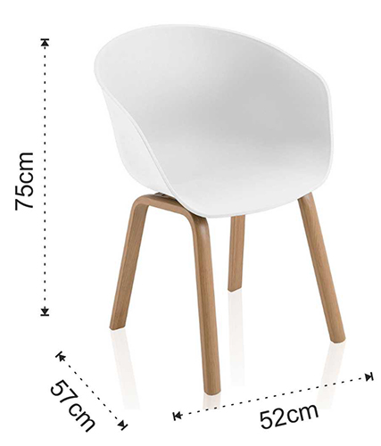 Dimensiones de la Silla Mork de Tomasucci