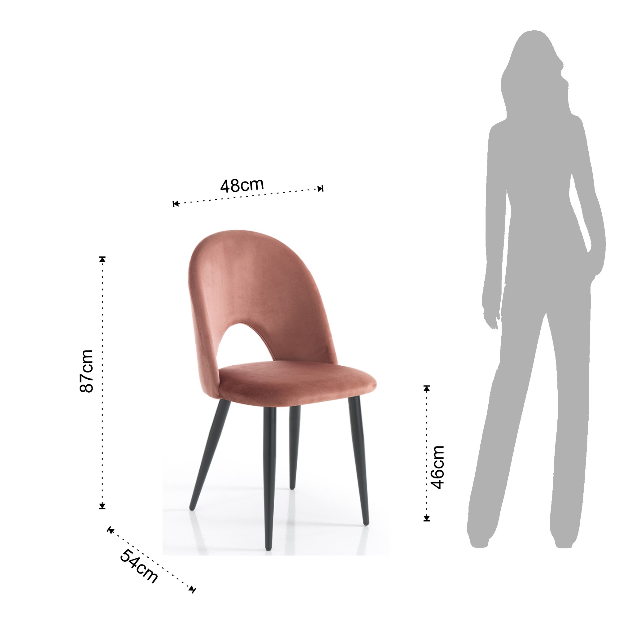 Dimensiones de la Silla Nail de Tomasucci