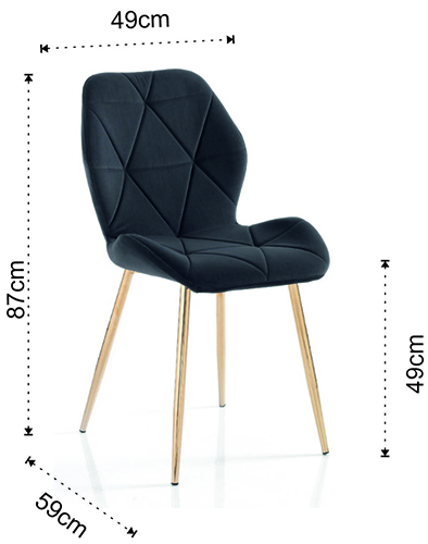 Dimensiones de la Silla New Kemy por Tomasucci