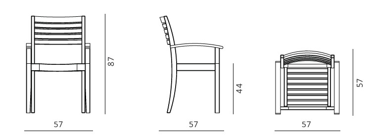 Dimensiones silla Chelsea Unopiù