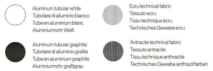 Acabados silla reclinable Luce Unopiù