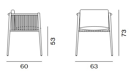 Dimensiones silla Luce Unopiù