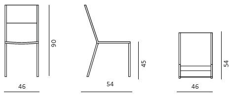 Dimensiones silla Conrad Unopiù