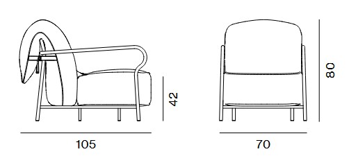 Dimensiones Sillón Salò Unopiù