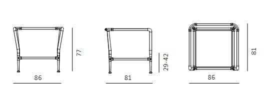 Dimensiones sillón Treble Unopiù