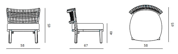 Dimensiones sillón Synthesis Unopiù
