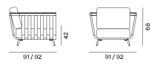 Dimensiones sillón Welcome Unopiù