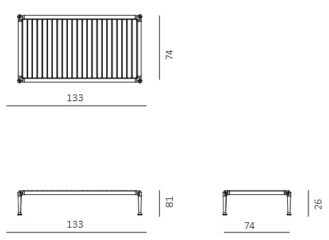 Dimensiones Mesa Auxiliar Treble Unopiù