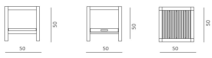 Dimensiones mesa auxiliar Chelsea Unopiù