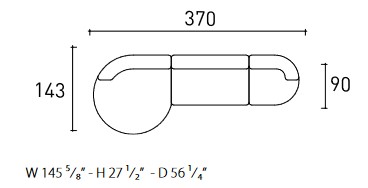 Sofá Belt Air Varaschin medidas