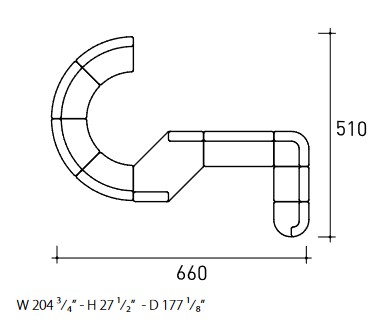 Sofá Belt Air Varaschin medidas
