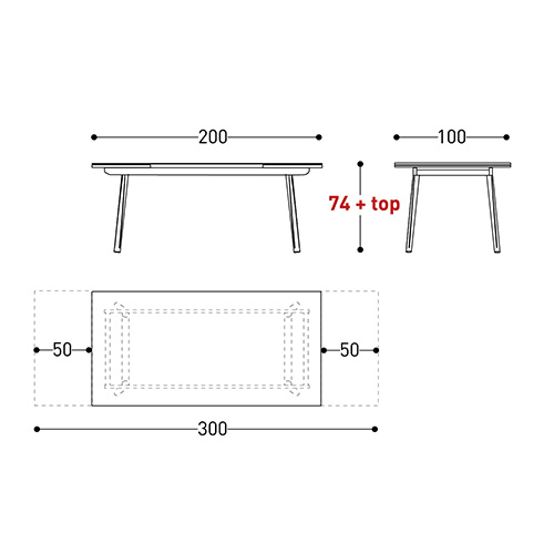 Mesa Emma Varaschin Extensible medidas