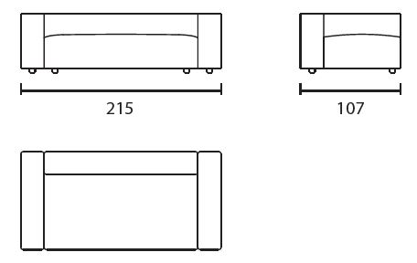 ZenitWall215-sofa-lineal-Bontempi-dimensiones1