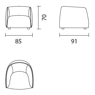 Kodi-sillon-fija-Bontempi-dimensiones