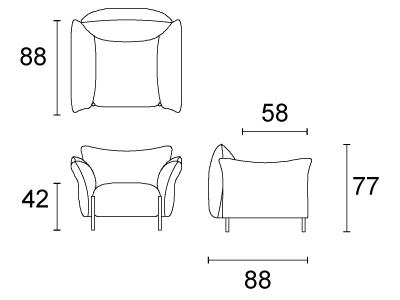 dimensiones sillón Victor