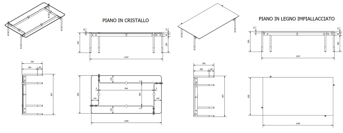 Mesa De Centro Karol Bontempi Casa medidas