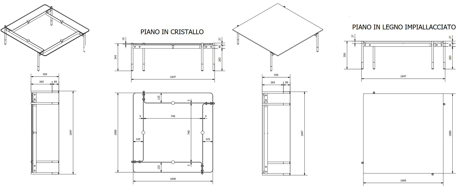 Mesa De Centro Karol Bontempi Casa medidas