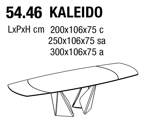 Tavolo Kaleido Bontempi Casa a botte allungabile dimensioni