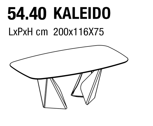 Dimensiones Mesa fija Kaleido de Bontempi Casa