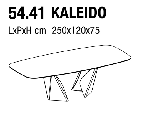 Dimensiones Mesa fija Kaleido de Bontempi Casa