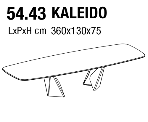 Dimensiones Mesa fija Kaleido de Bontempi Casa