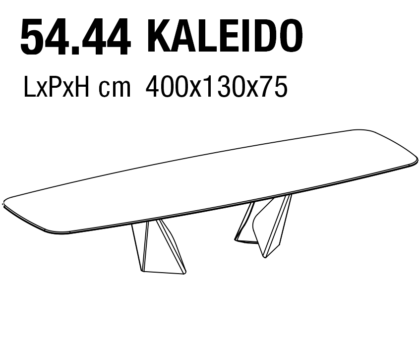 Dimensiones Mesa fija Kaleido de Bontempi Casa