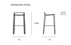 Sgabello Penelope Weave Stool Casprini misure e colori