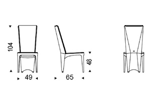 Silla Aurelia Cattelan Italia dimensiones