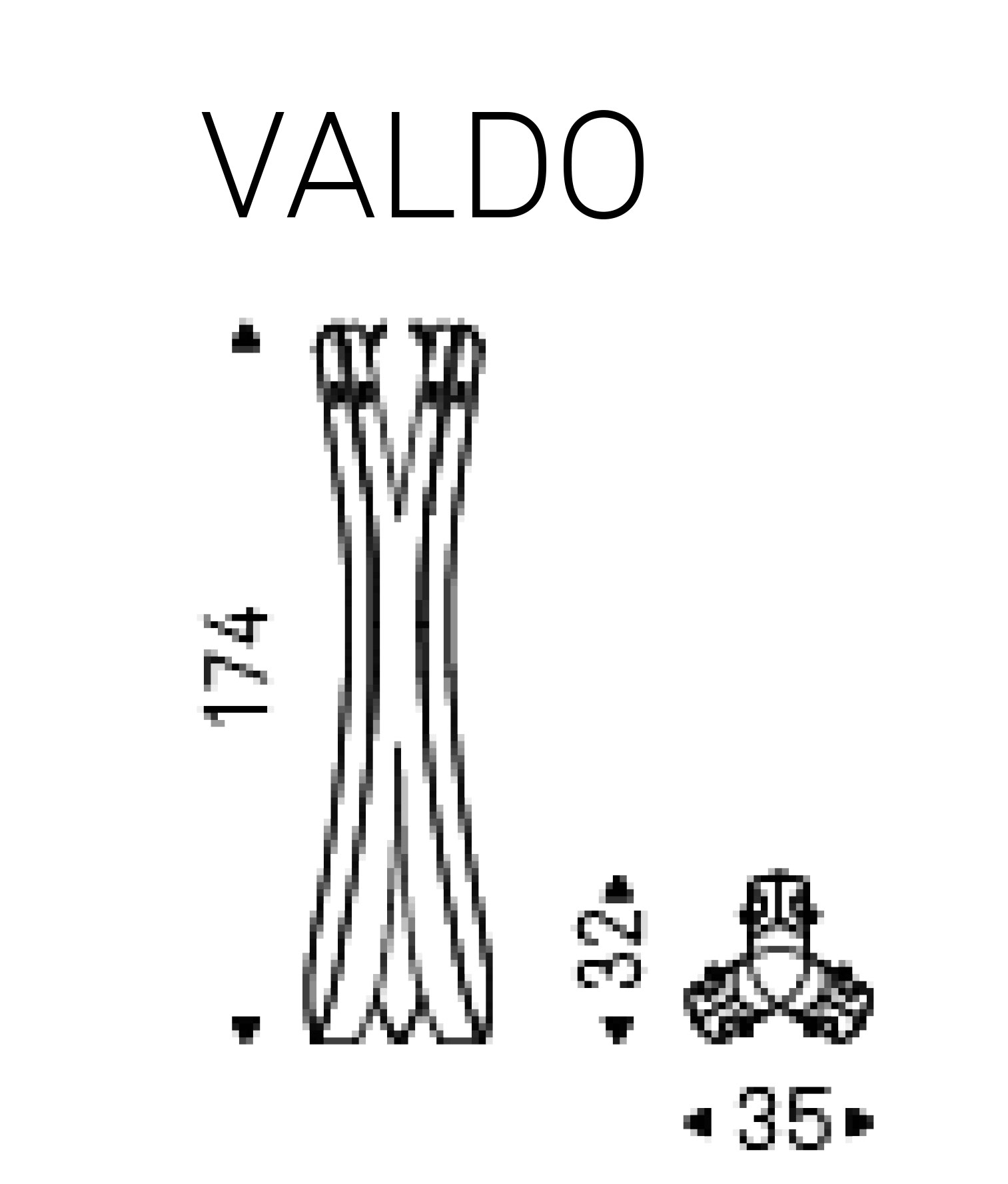 Perchero Valdo Cattelan Italia dimensiones