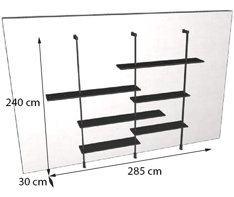 estanteria airport dimensiones