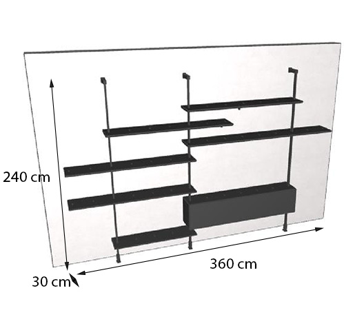 estanteria airport dimensiones