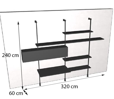 estanteria airport dimensiones