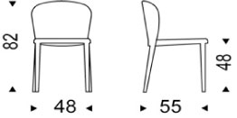 Silla Daisy Cattelan Italia dimensiones