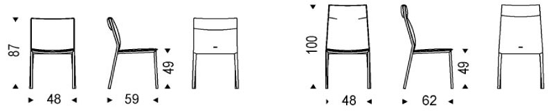 silla-isabel-cattelan-italia-dimensiones