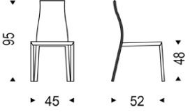 Silla Kaori Cattelan Italia dimensiones
