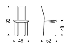 Silla Lara Cattelan Italia dimensiones