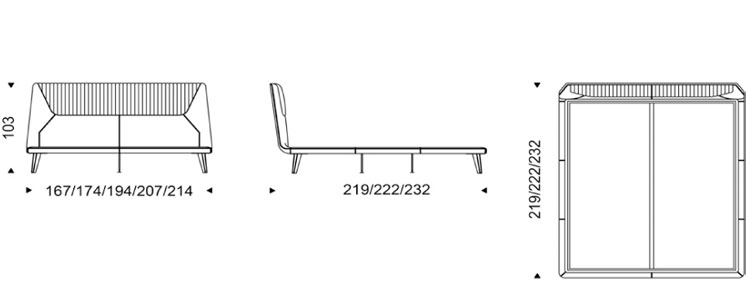 Cama Amadeus Cattelan Italia dimensiones y medidas