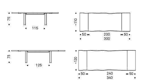 Mesa Sigma Drive Cattelan Italia extensible dimensiones