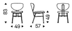 silla chloe cattelan italia medidas